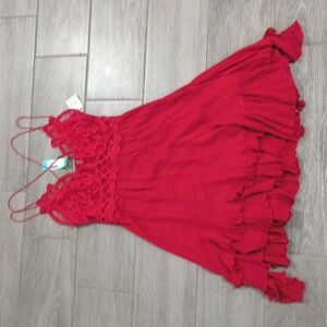 Free People Intimately Adelia Lace Trim Slip Dress